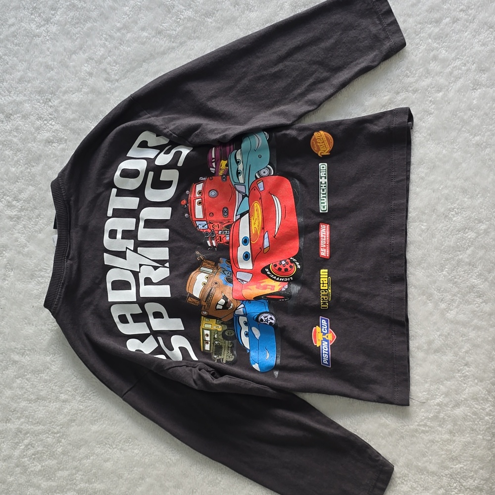 Zara Kids Long Sleeve Tee - Black with Cars Lightning Mcqueen Design - Picture 5 of 13